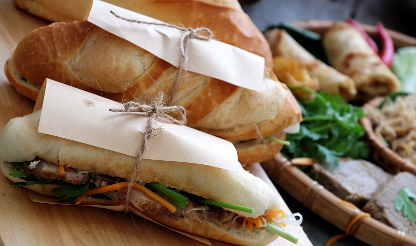 Famous Vietnamese food is Banh Mi Thit