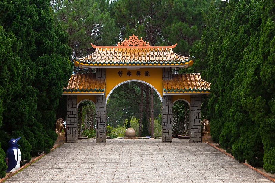 Gate of Truc Lam pagoda in Dalat