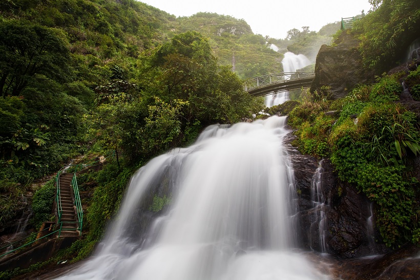 Beautiful scenics landscape of Silver waterfall in Sapa