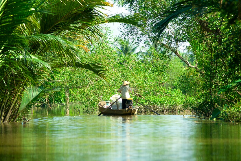 A Boat in An Binh Island, Vinh Long Province, Mekong Delta, Vietnam