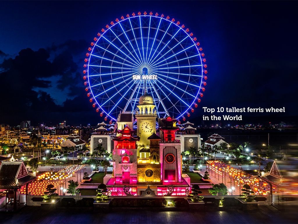 Asia Amusement Park and Sun Ferris Wheel in Da Nang city, Vietnam