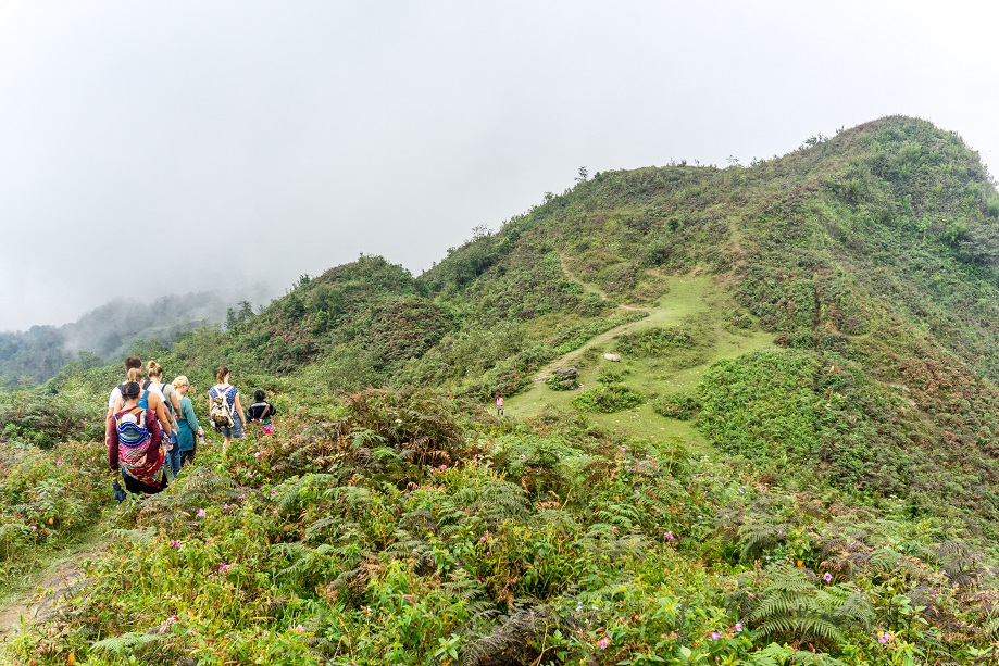 Trekking to Bach Moc Luong Tu Mountain in Lao Cai Province, Northern Vietnam