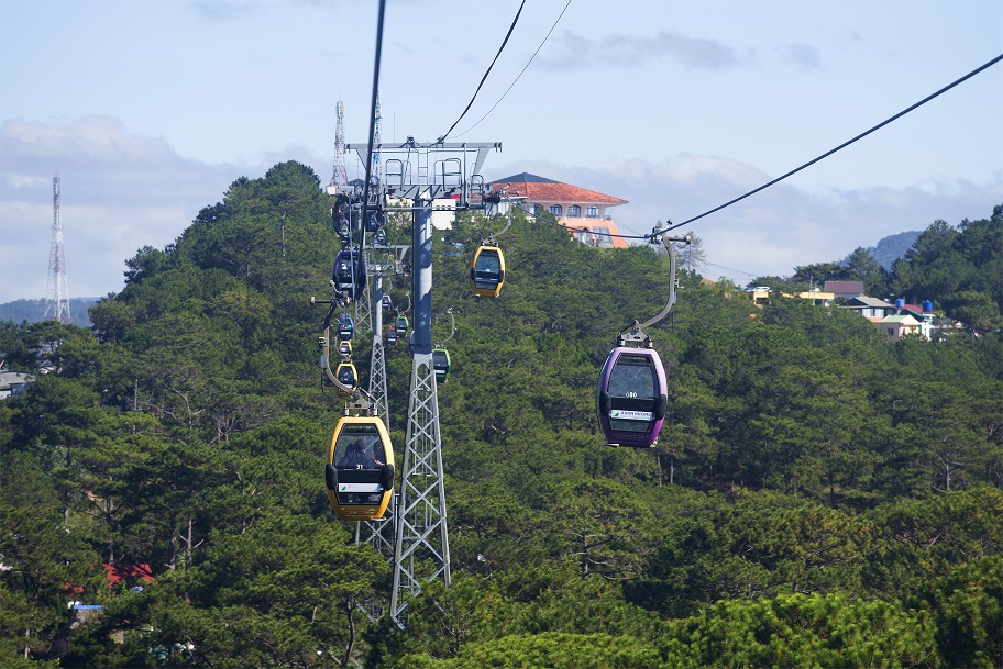 The cable car in Da Lat city