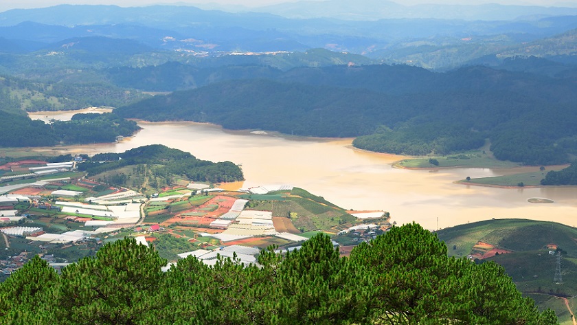 View from Lang Biang mountain or roof of Dalat city