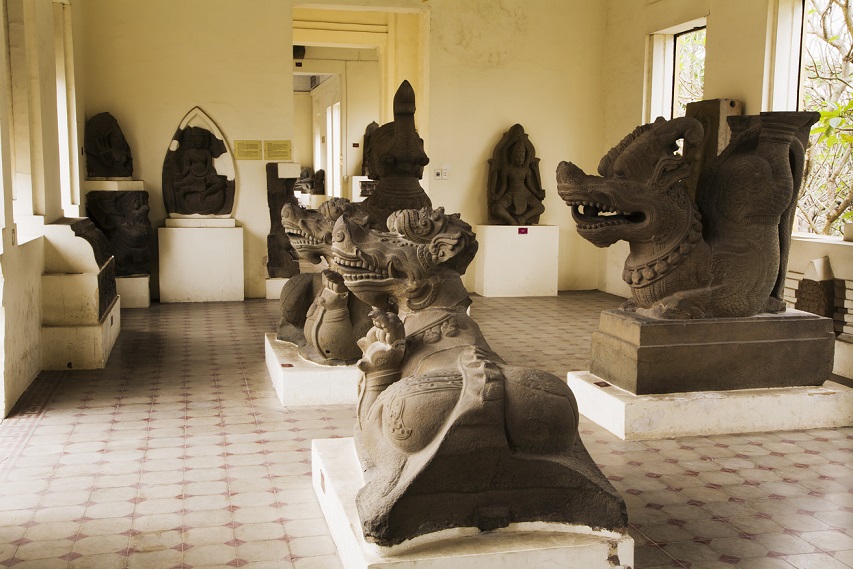 Giant Makaras in Museum of Cham Sculpture in Da Nang city, Vietnam