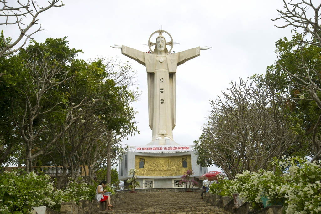 Giant statue of Jesus Christ on Mount Nho of Vung Tau city