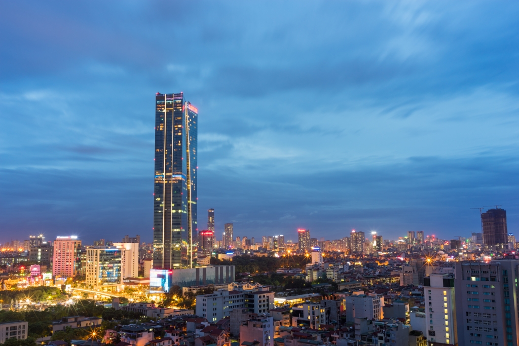 Lotte Hotel Hanoi - Hanoi skyline at twilight