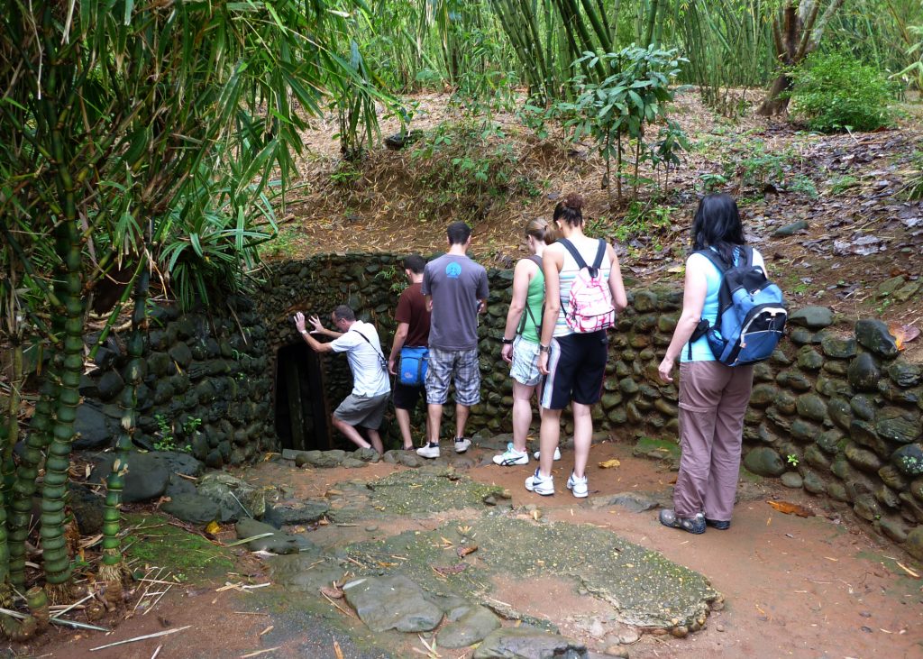 A view at the entrance of Vinh Moc Tunnels