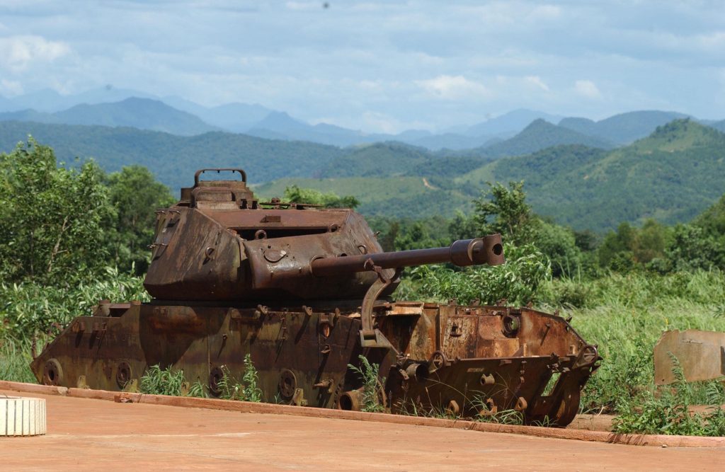 An old tank at Khe Sanh