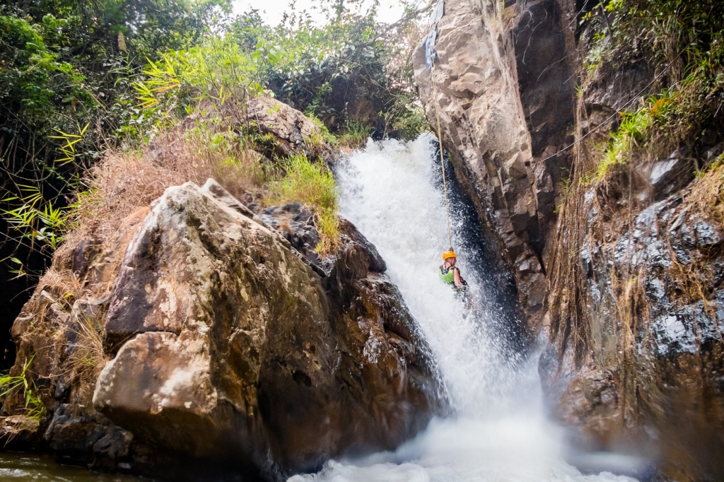 The washing machine was the most intense rappel while canyoning Dalat