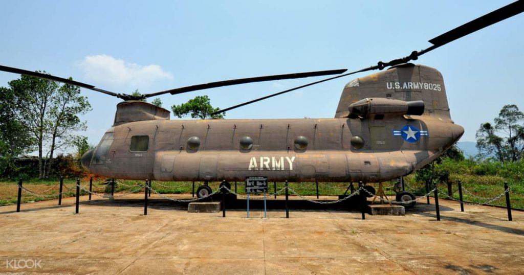 US Army Chinook Helicopter on display at Khe Sanh Combat Base, Quang Tri