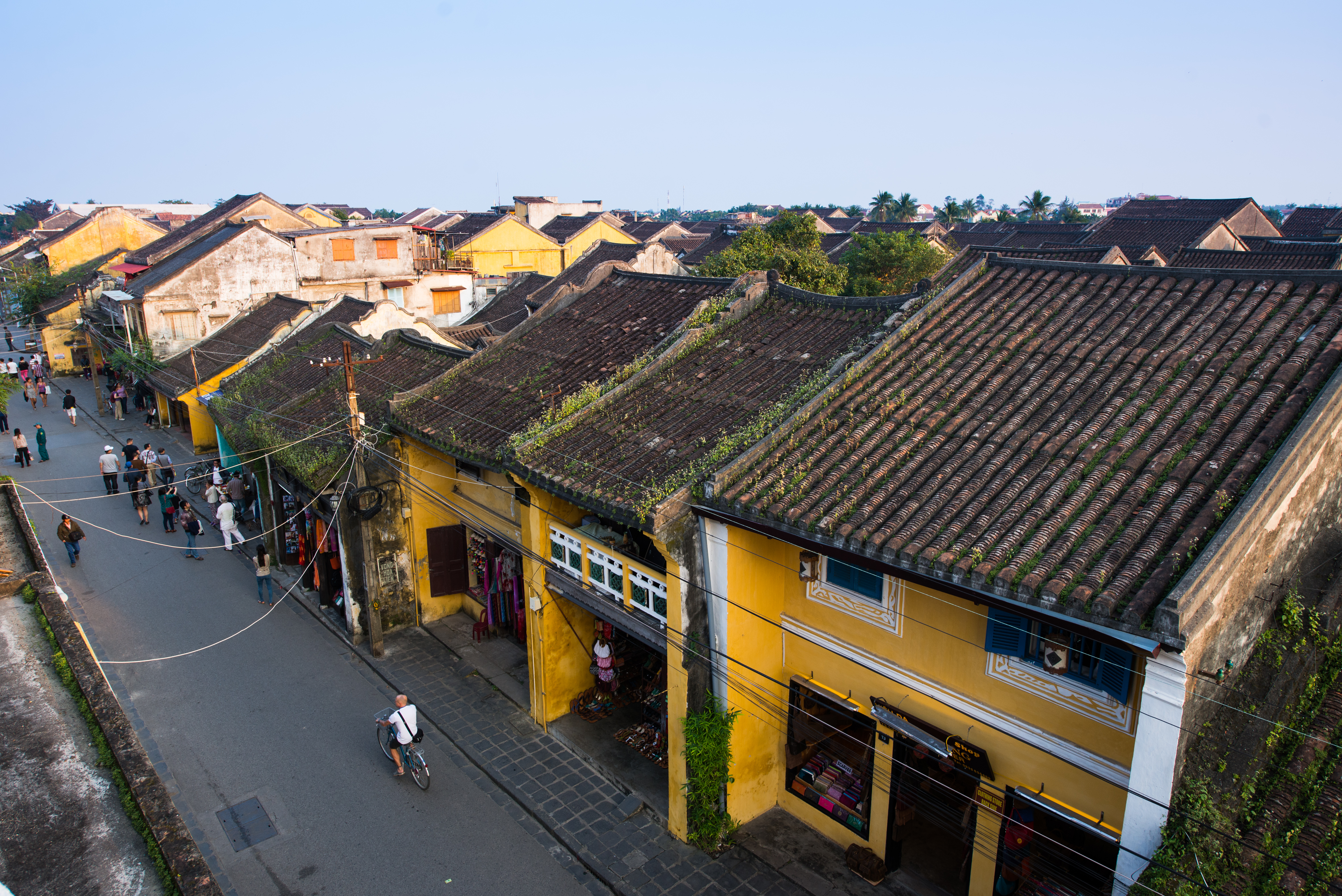 Peaceful Hoi An ancient town from high view